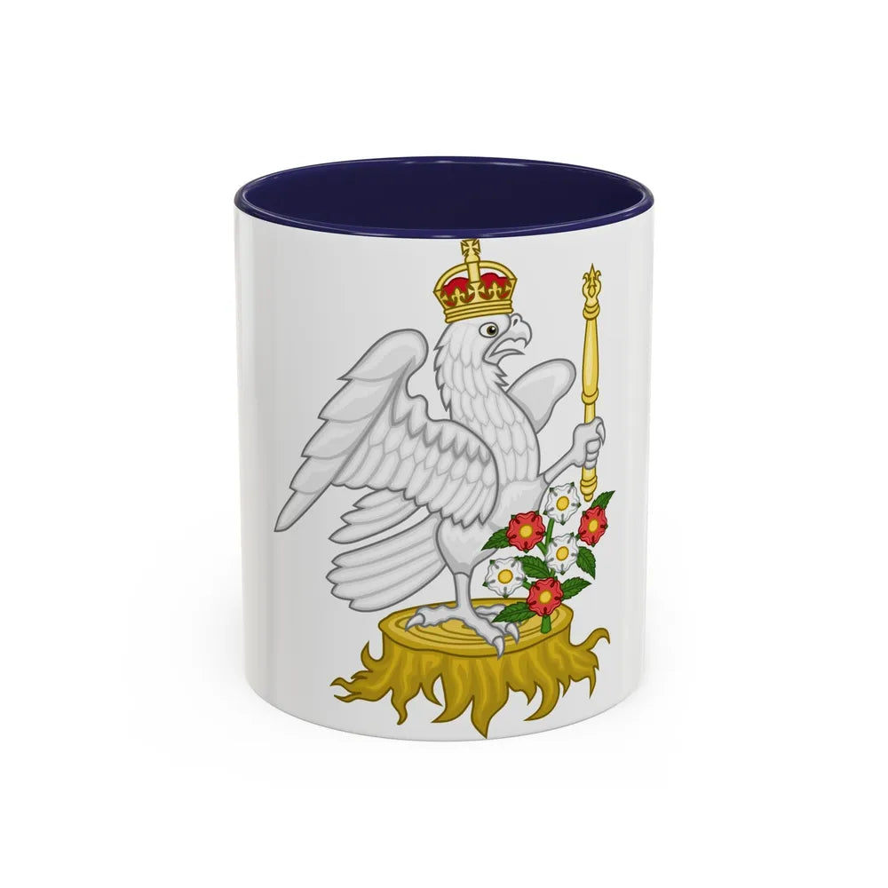Silver Falcon Badge - Accent Coffee Mug-11oz-Navy-Go Mug Yourself