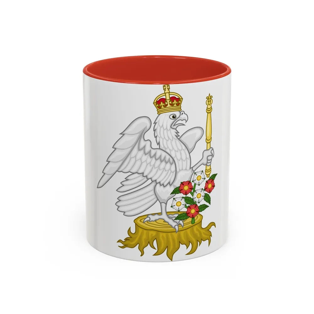 Silver Falcon Badge - Accent Coffee Mug-11oz-Red-Go Mug Yourself