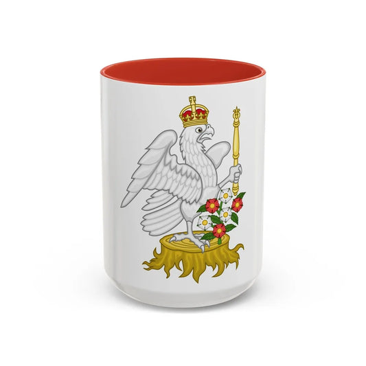 Silver Falcon Badge - Accent Coffee Mug-15oz-Red-Go Mug Yourself