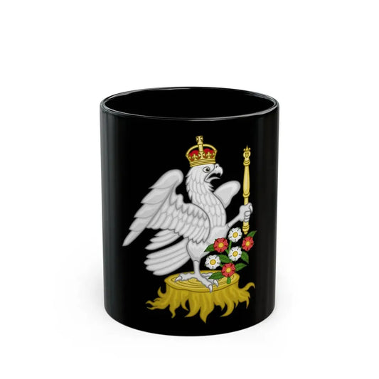 Silver Falcon Badge - Black Coffee Mug 11oz - Go Mug Yourself