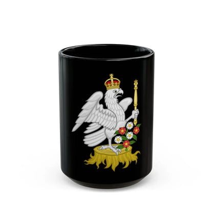 Silver Falcon Badge - Black Coffee Mug 15oz - Go Mug Yourself