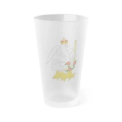 Silver Falcon Badge - Frosted Pint Glass 16oz 16oz Frosted - Go Mug Yourself