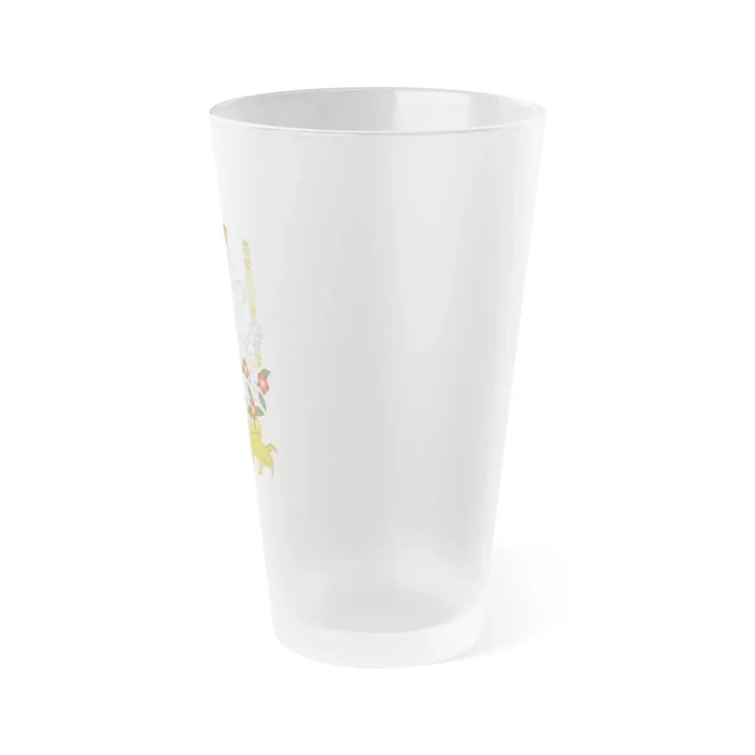 Silver Falcon Badge - Frosted Pint Glass 16oz - Go Mug Yourself