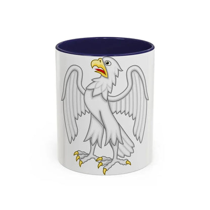 Silver Falcon Badge of Edward III - Accent Coffee Mug 11oz Navy - Go Mug Yourself
