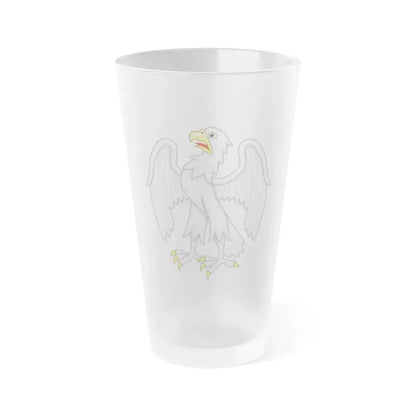 Silver Falcon Badge of Edward III - Frosted Pint Glass 16oz 16oz Frosted - Go Mug Yourself