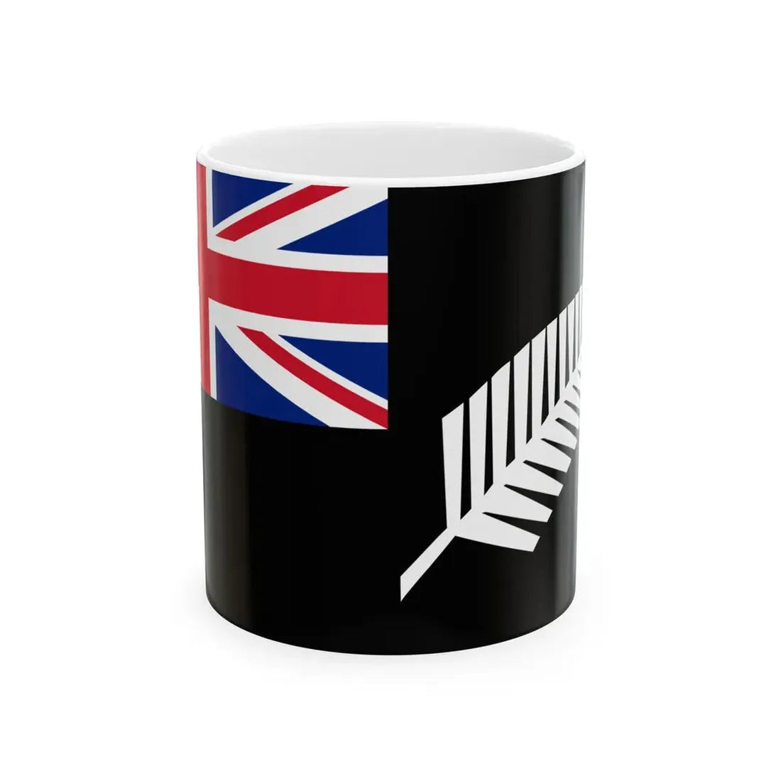 Silver fern black ensign (New Zealand) White Coffee Mug 11oz - Go Mug Yourself