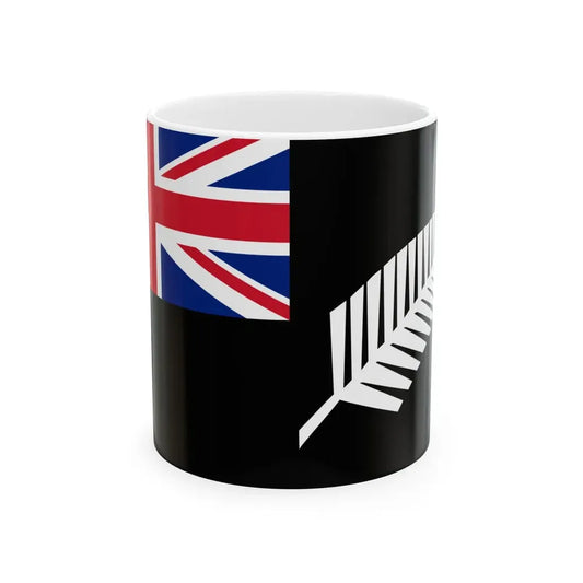 Silver fern black ensign (New Zealand) White Coffee Mug 11oz - Go Mug Yourself