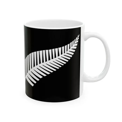 Silver fern black ensign (New Zealand) White Coffee Mug - Go Mug Yourself