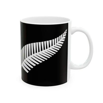 Silver fern black ensign (New Zealand) White Coffee Mug - Go Mug Yourself