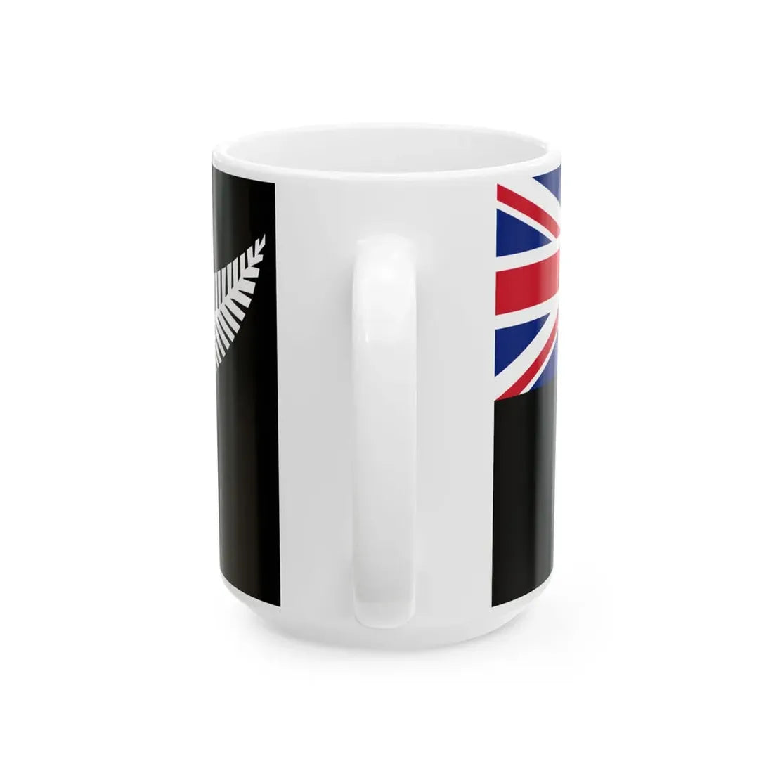 Silver fern black ensign (New Zealand) White Coffee Mug - Go Mug Yourself