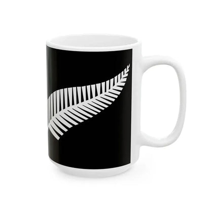 Silver fern black ensign (New Zealand) White Coffee Mug - Go Mug Yourself