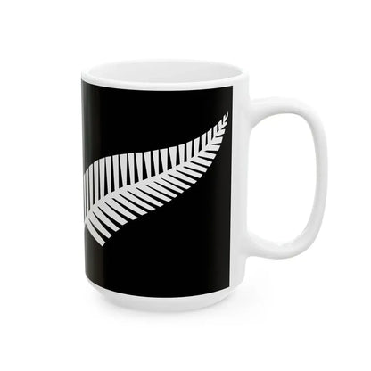 Silver fern black ensign (New Zealand) White Coffee Mug - Go Mug Yourself