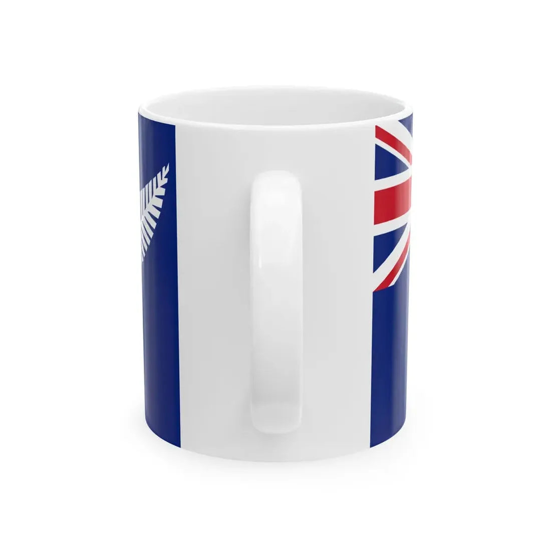 Silver fern blue ensign (New Zealand) White Coffee Mug - Go Mug Yourself