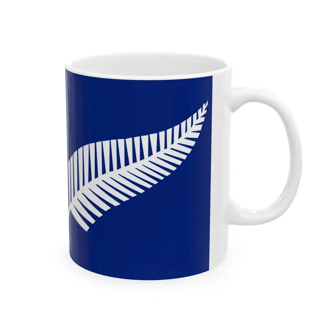 Silver fern blue ensign (New Zealand) White Coffee Mug - Go Mug Yourself