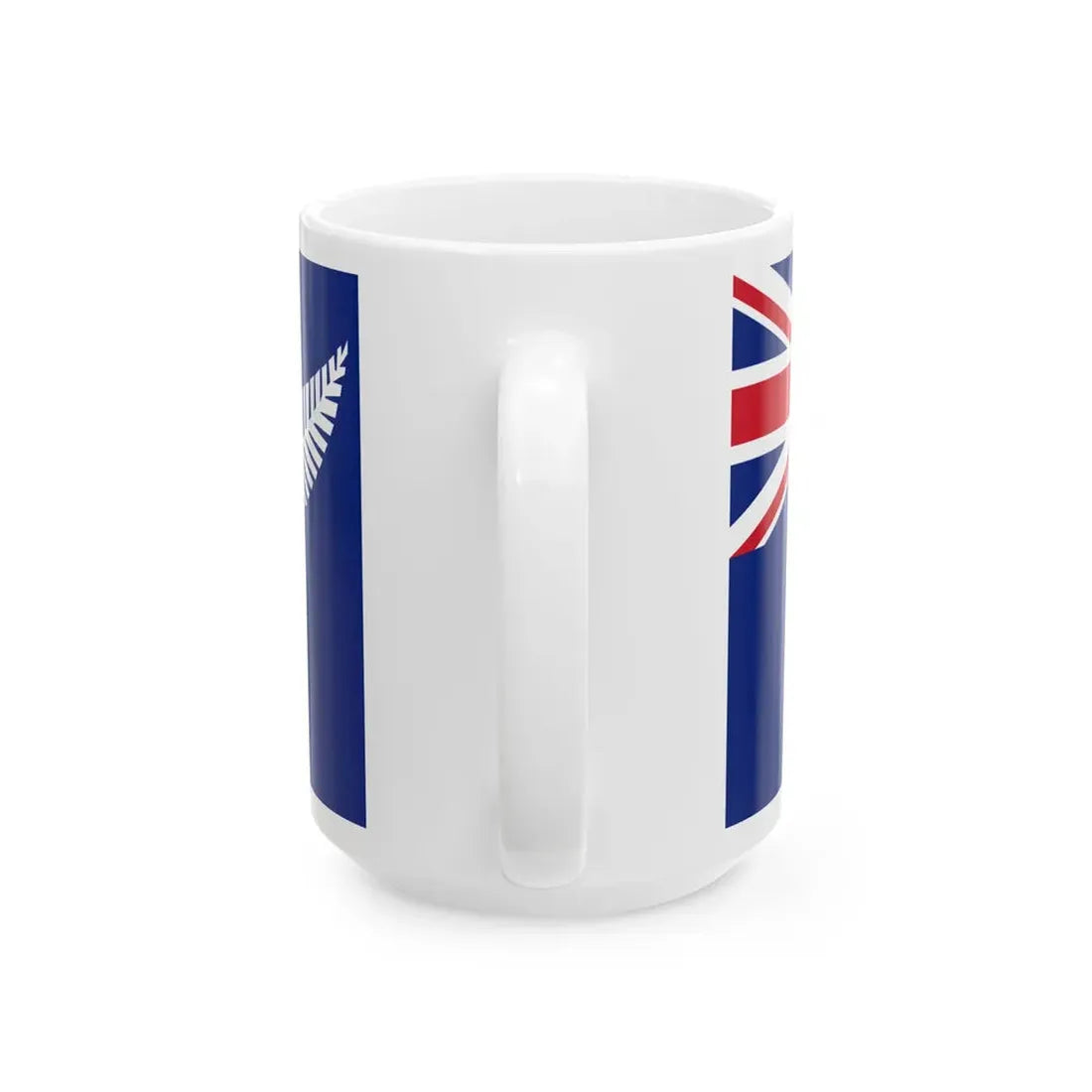 Silver fern blue ensign (New Zealand) White Coffee Mug - Go Mug Yourself