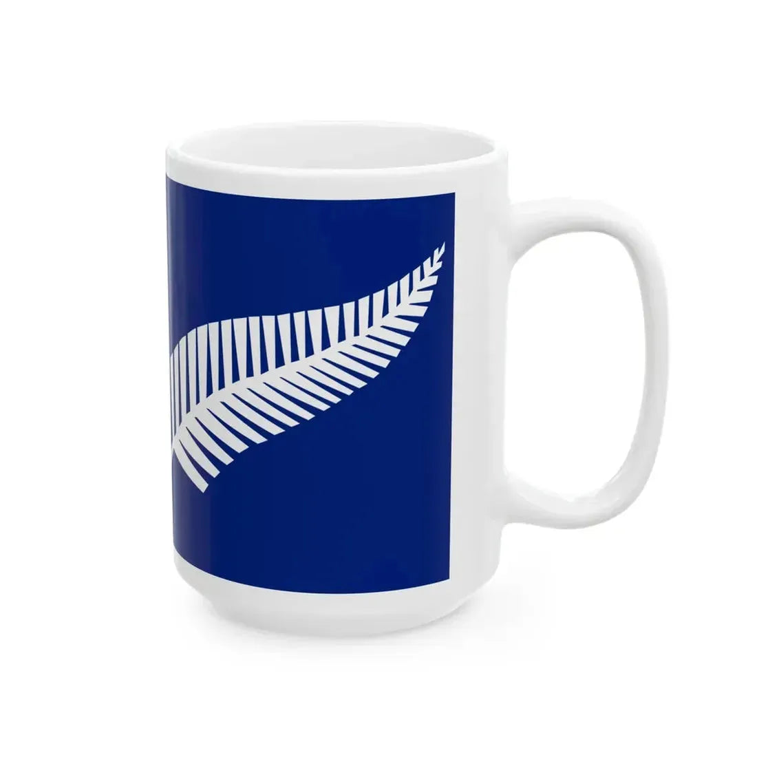 Silver fern blue ensign (New Zealand) White Coffee Mug - Go Mug Yourself