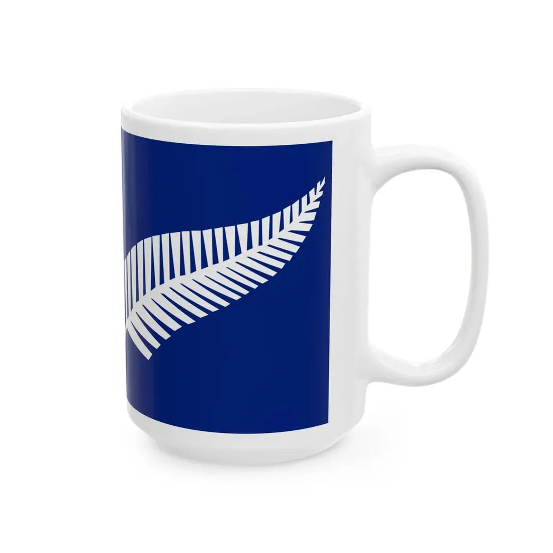 Silver fern blue ensign (New Zealand) White Coffee Mug - Go Mug Yourself