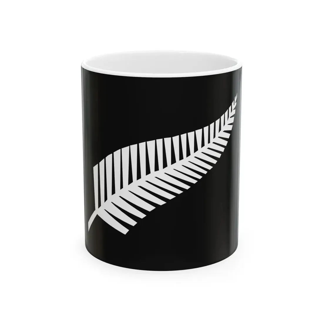Silver fern flag (New Zealand) White Coffee Mug 11oz - Go Mug Yourself