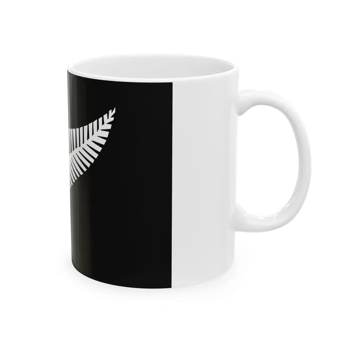 Silver fern flag (New Zealand) White Coffee Mug - Go Mug Yourself
