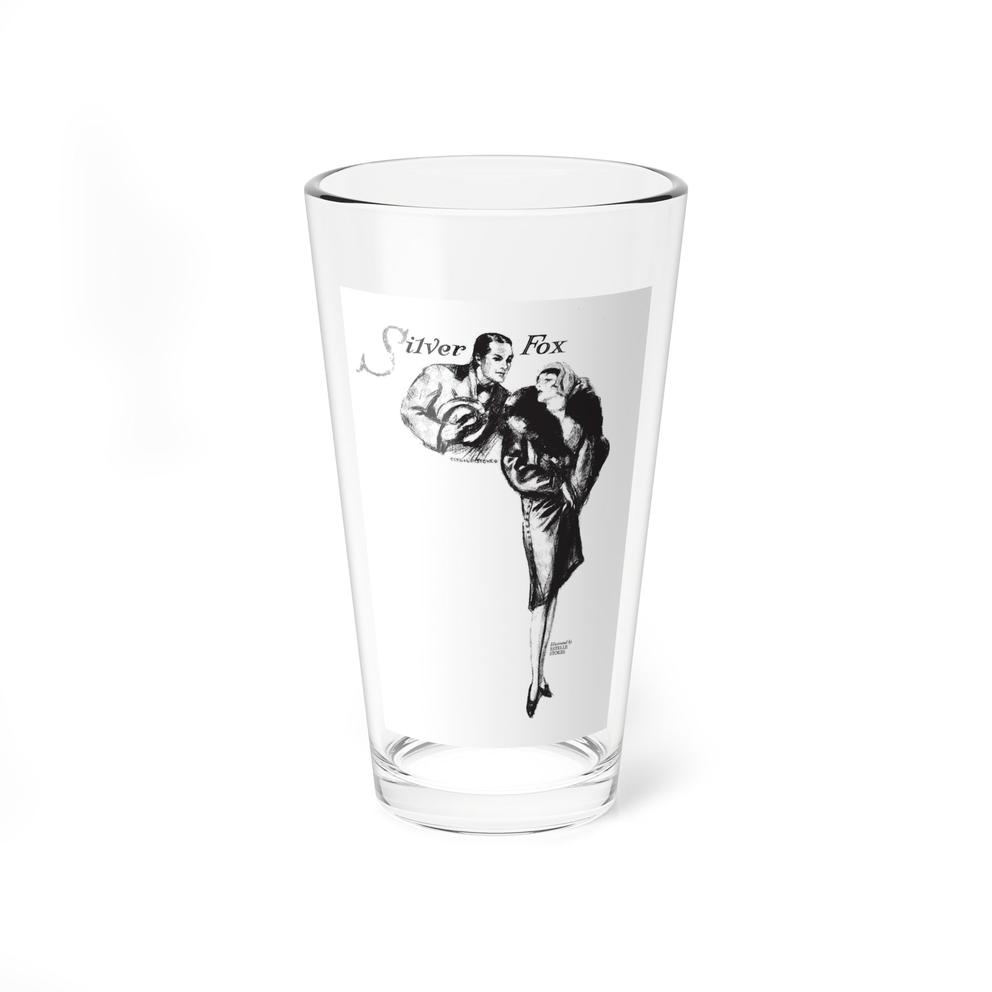 Silver Fox, Collier's, February 25, 1928 (Magazine Illustration) Pint Glass 16oz-16oz-Go Mug Yourself