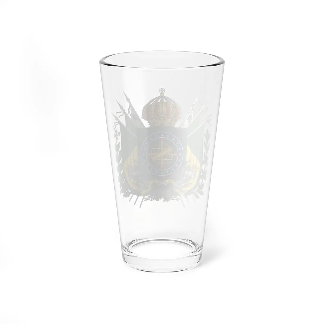 Simbolos nacionais imperial Diário de Pernambuco 1860 (Brazil) (Coat of Arms) Pint Glass 16oz - Go Mug Yourself
