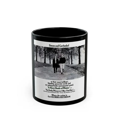 Simon and Garfunkel 1966 (Music Poster) Black Coffee Mug 11oz - Go Mug Yourself