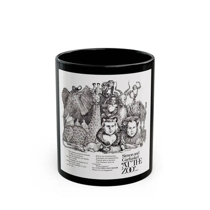 Simon and Garfunkel 1967 (Music Poster) Black Coffee Mug 11oz - Go Mug Yourself
