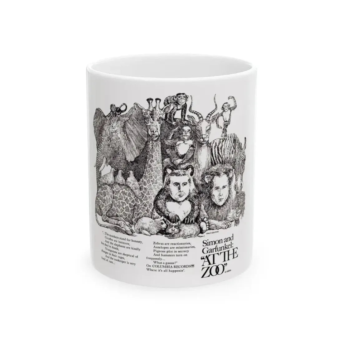 Simon and Garfunkel 1967 (Music Poster) White Coffee Mug 11oz - Go Mug Yourself