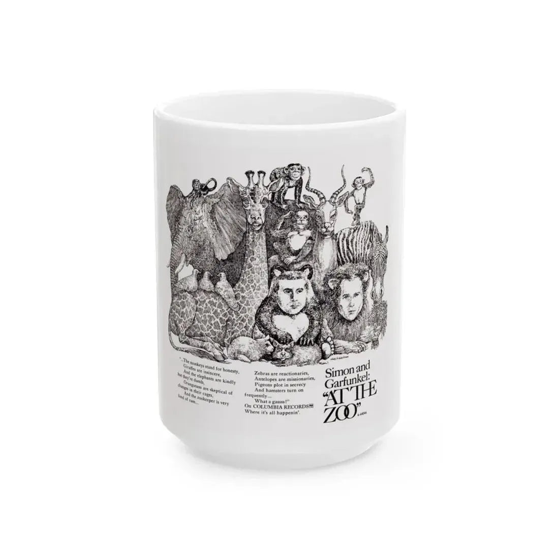 Simon and Garfunkel 1967 (Music Poster) White Coffee Mug 15oz - Go Mug Yourself
