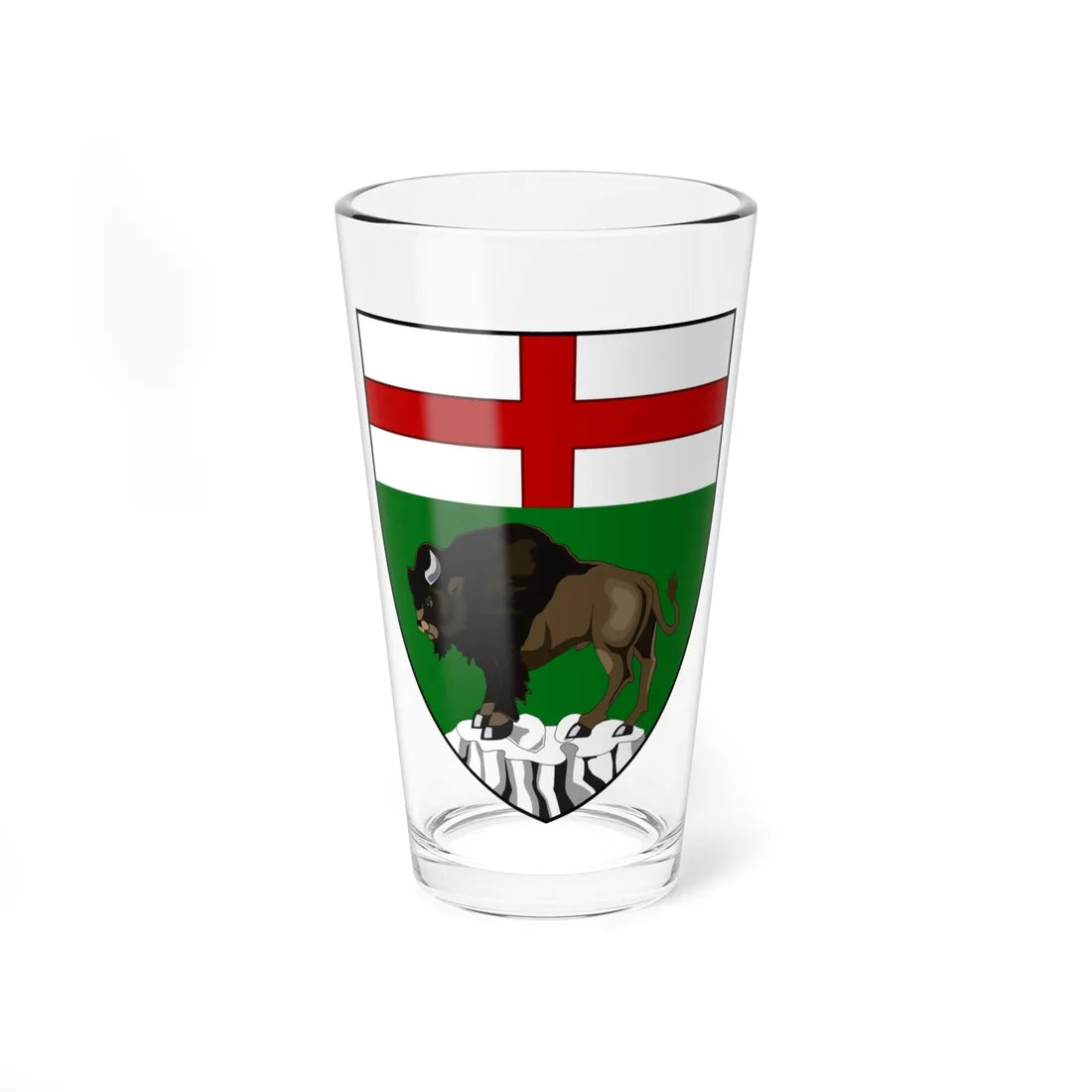 Simple arms of Manitoba (Canada) (Coat of Arms) Pint Glass 16oz 16oz - Go Mug Yourself