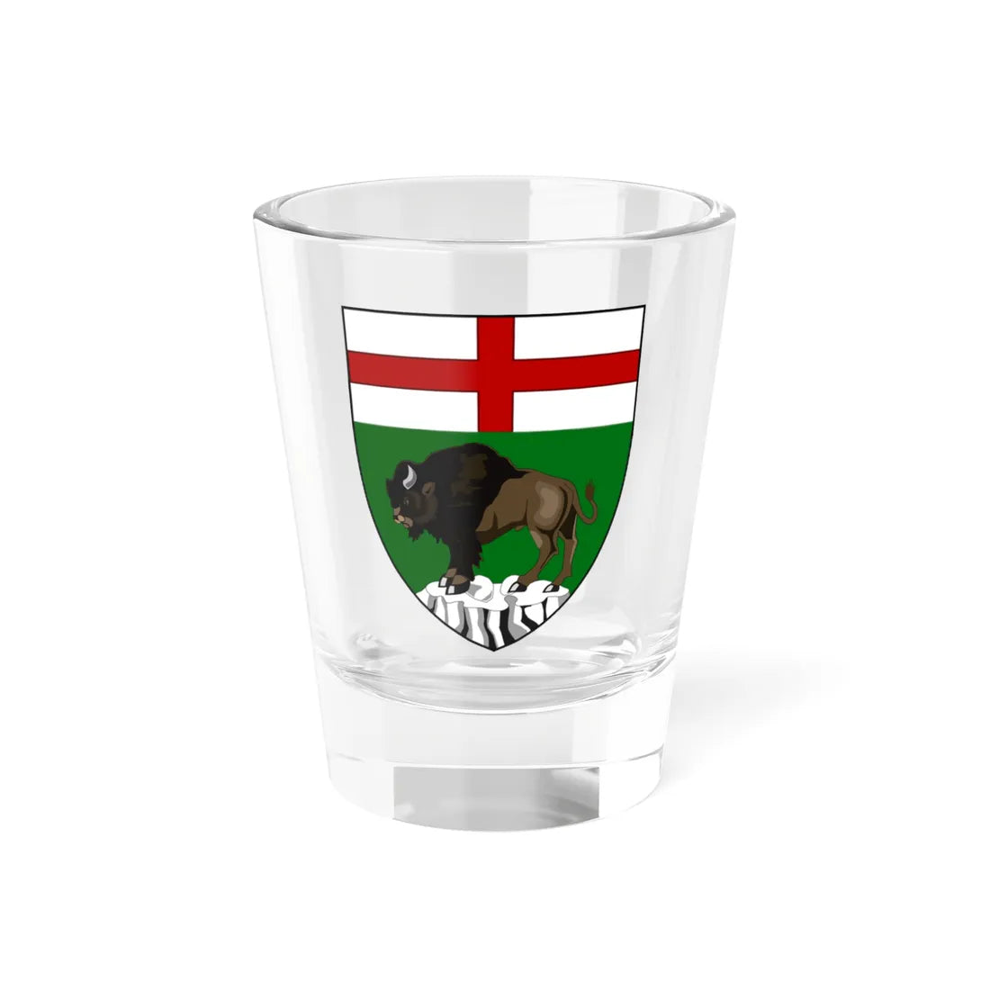 Simple arms of Manitoba (Canada) (Coat of Arms) Shot Glass 1.5oz 1.5oz - Go Mug Yourself