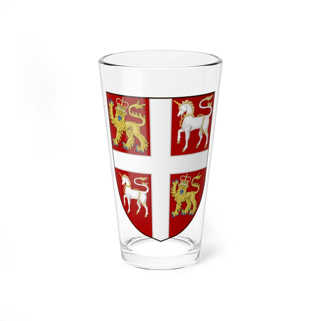 Simple arms of Newfoundland and Labrador (Canada) (Coat of Arms) Pint Glass 16oz 16oz - Go Mug Yourself