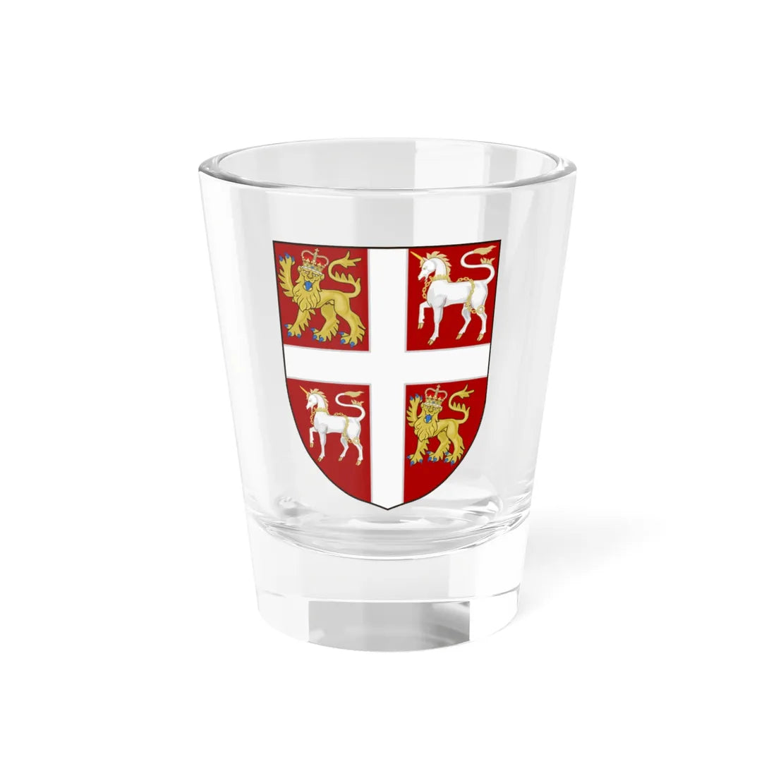 Simple arms of Newfoundland and Labrador (Canada) (Coat of Arms) Shot Glass 1.5oz 1.5oz - Go Mug Yourself