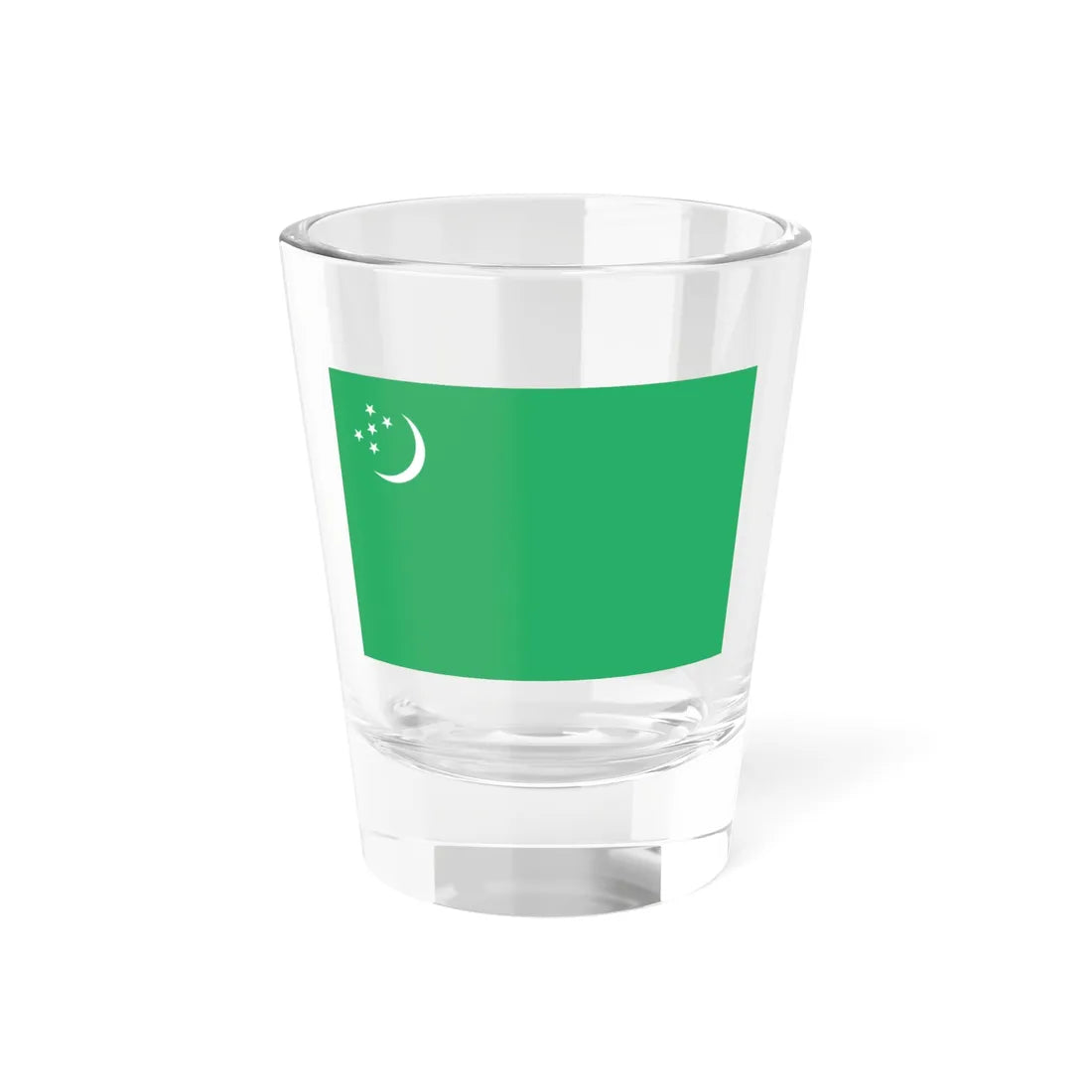 Simplified flag of Turkmenistan (Turkmenistan) Shot Glass 1.5oz 1.5oz - Go Mug Yourself