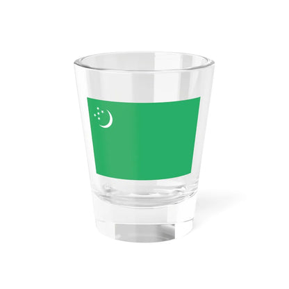 Simplified flag of Turkmenistan (Turkmenistan) Shot Glass 1.5oz 1.5oz - Go Mug Yourself
