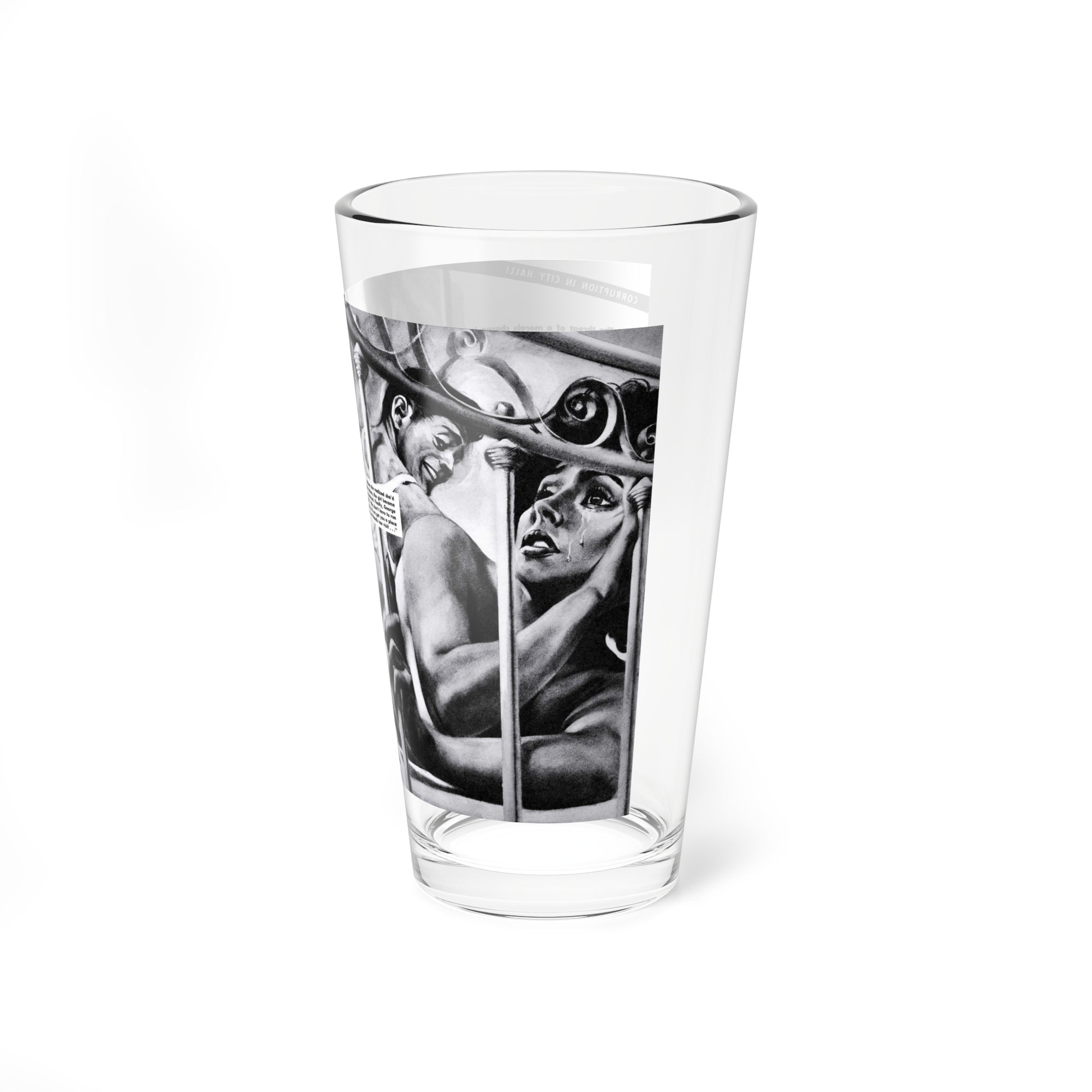 Sin Is My Racket, Man's Adventure, December 1958 (Magazine Illustration) Pint Glass 16oz-Go Mug Yourself