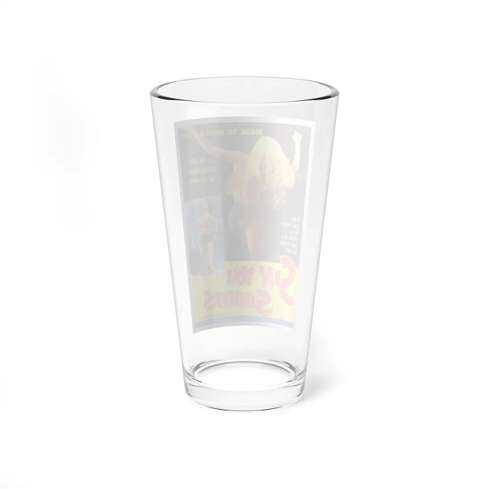 SIN YOU SINNERS 1963 Movie Poster - Pint Glass 16oz-Go Mug Yourself