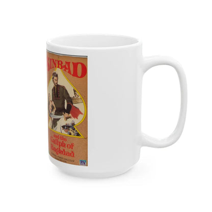 SINBAD AND THE GALIPH OF BAGHDAD (VHS COVER) - White Coffee Mug-Go Mug Yourself