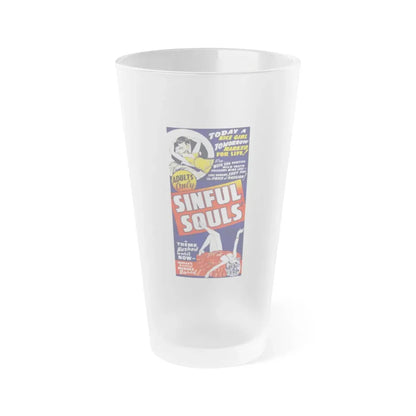 SINFUL SOULS 1939 Movie Poster - Frosted Pint Glass 16oz Default Title - Go Mug Yourself