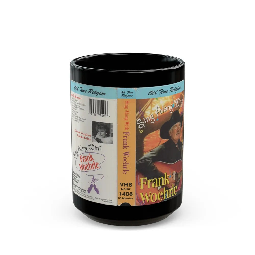 SING ALONG WITH FRANK WOEHRLE OLD TIME RELIGION (VHS COVER) - Black Coffee Mug-15oz-Go Mug Yourself