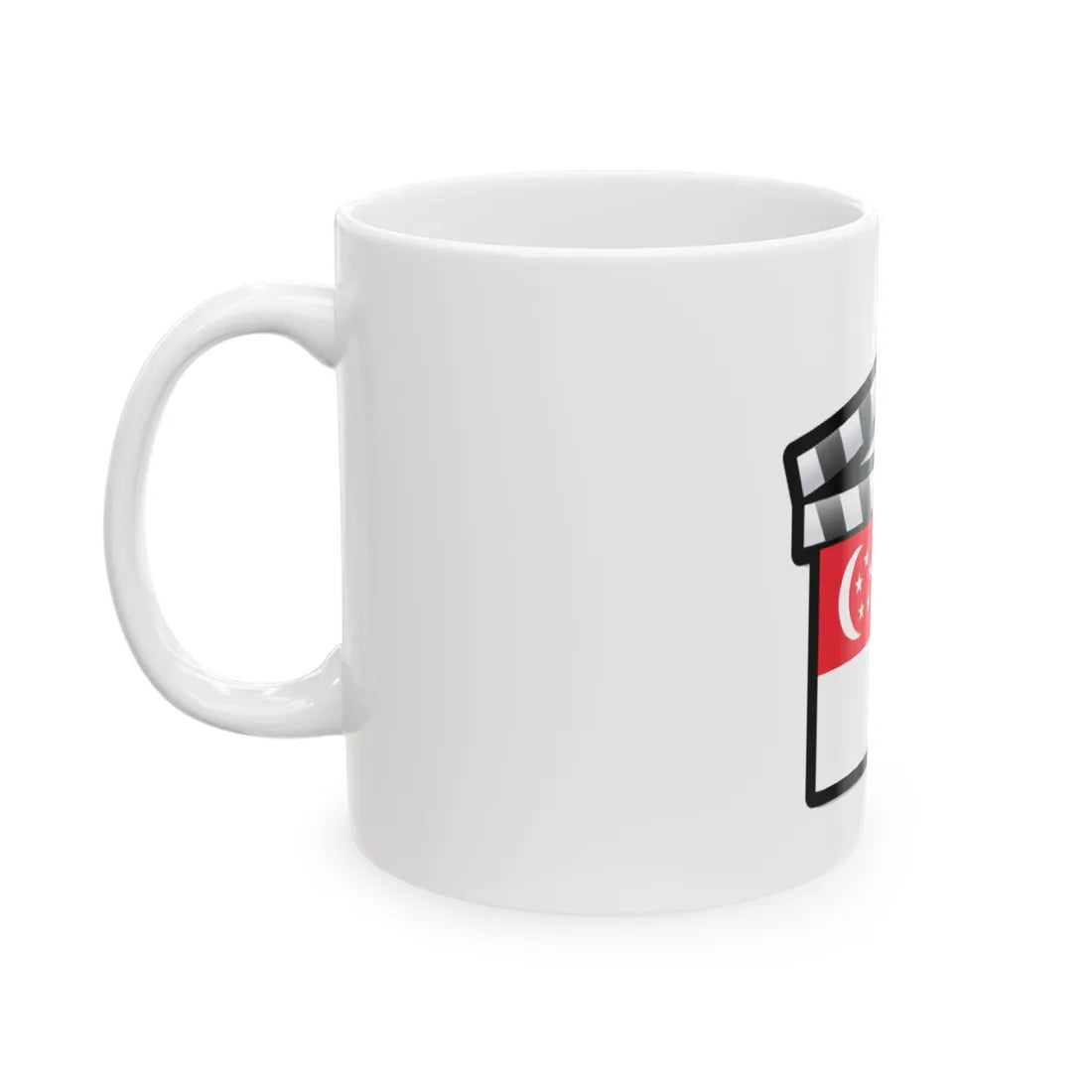 Singapore film clapperboard (Singapore) White Coffee Mug - Go Mug Yourself