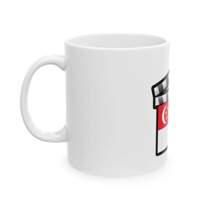 Singapore film clapperboard (Singapore) White Coffee Mug - Go Mug Yourself