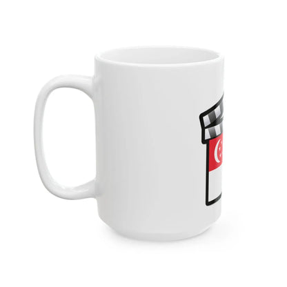 Singapore film clapperboard (Singapore) White Coffee Mug - Go Mug Yourself