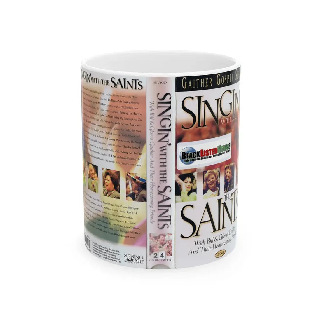 SINGIN WITH THE SAINTS (VHS COVER) - White Coffee Mug 11oz - Go Mug Yourself