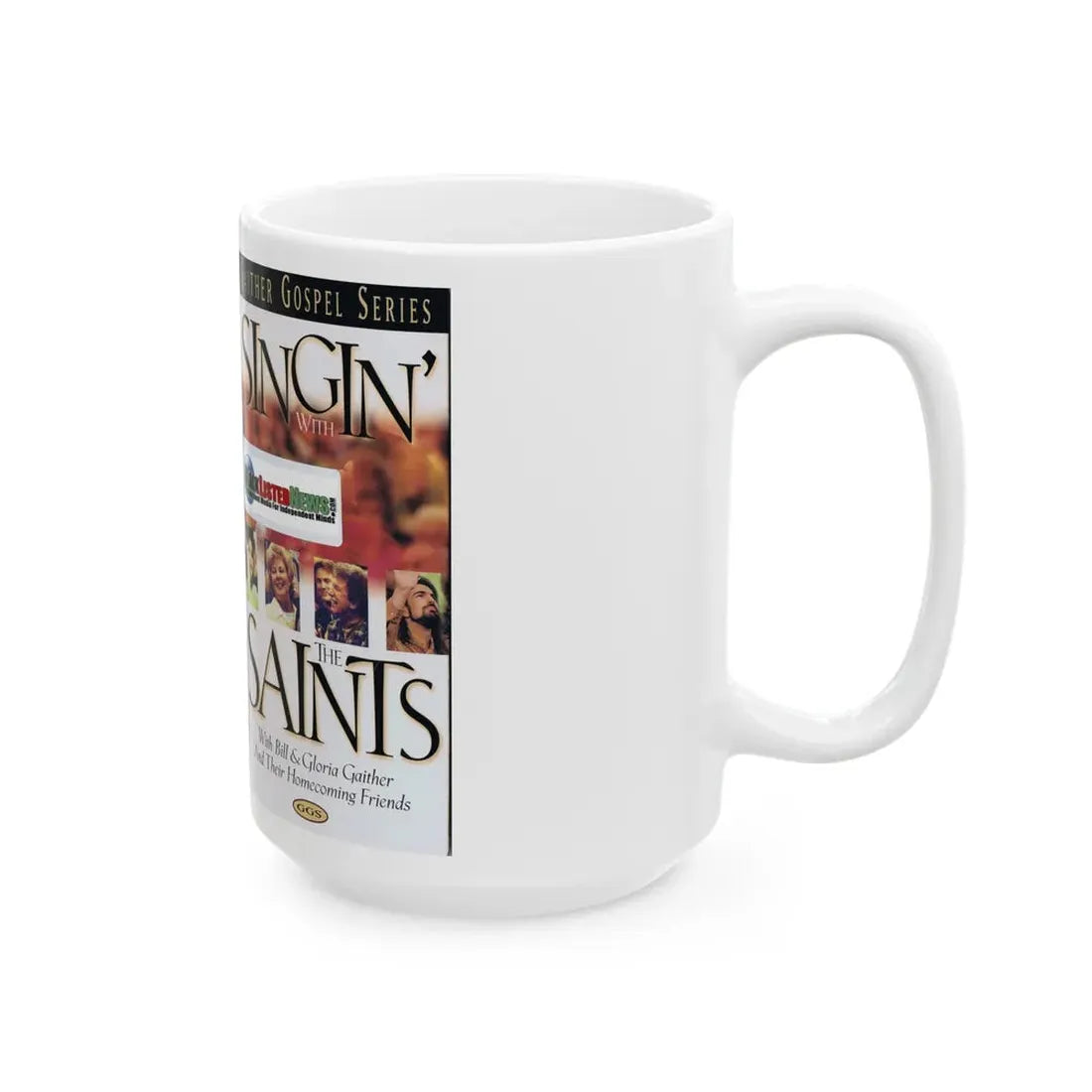 SINGIN WITH THE SAINTS (VHS COVER) - White Coffee Mug - Go Mug Yourself