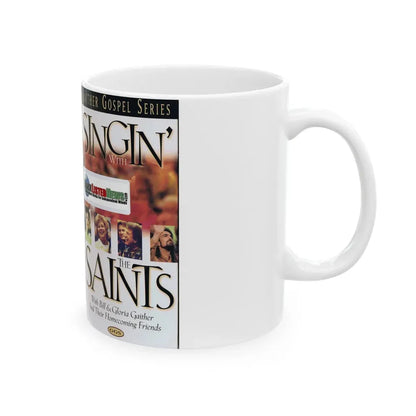SINGIN WITH THE SAINTS (VHS COVER) - White Coffee Mug - Go Mug Yourself