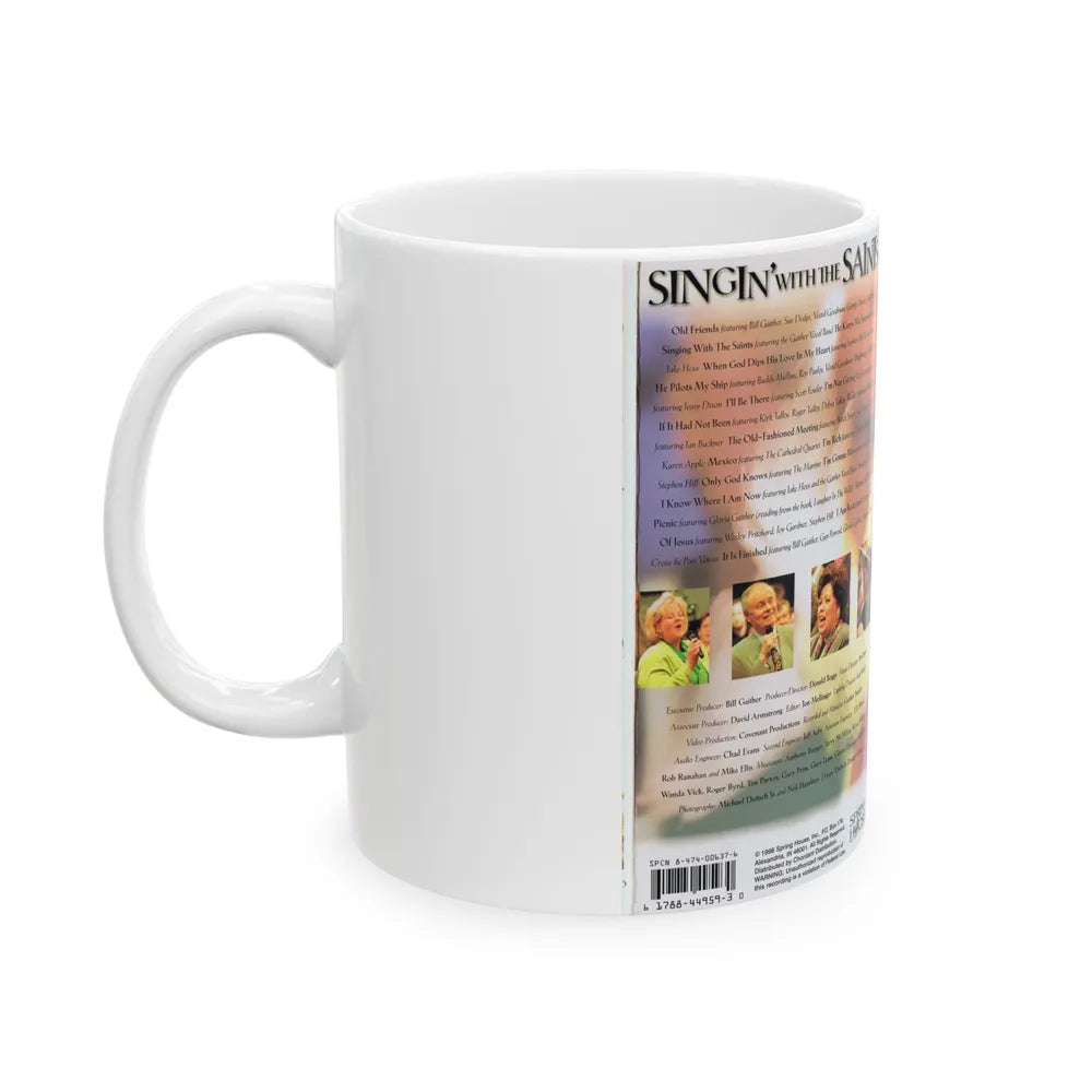 SINGIN WITH THE SAINTS (VHS COVER) - White Coffee Mug-Go Mug Yourself