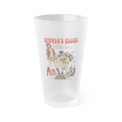 SINNER'S BLOOD 1969 Movie Poster - Frosted Pint Glass 16oz-Go Mug Yourself