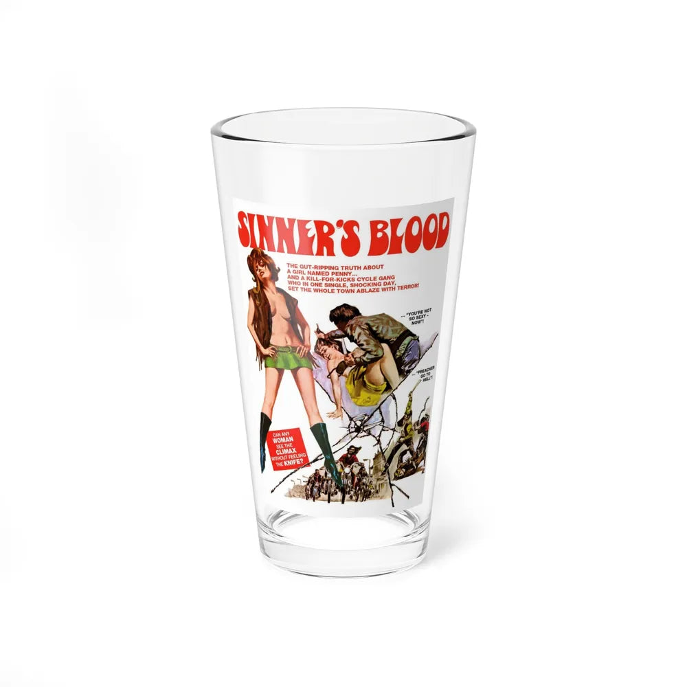 SINNER'S BLOOD 1969 Movie Poster - Pint Glass 16oz-16oz-Go Mug Yourself