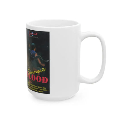 SINNERS BLOOD (VHS COVER) - White Coffee Mug - Go Mug Yourself